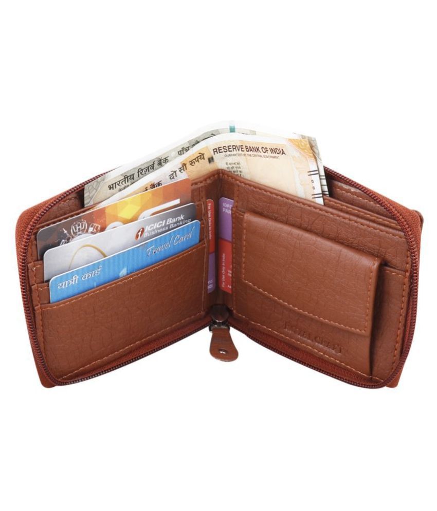     			Royal Craft PU Tan Casual Short Wallet