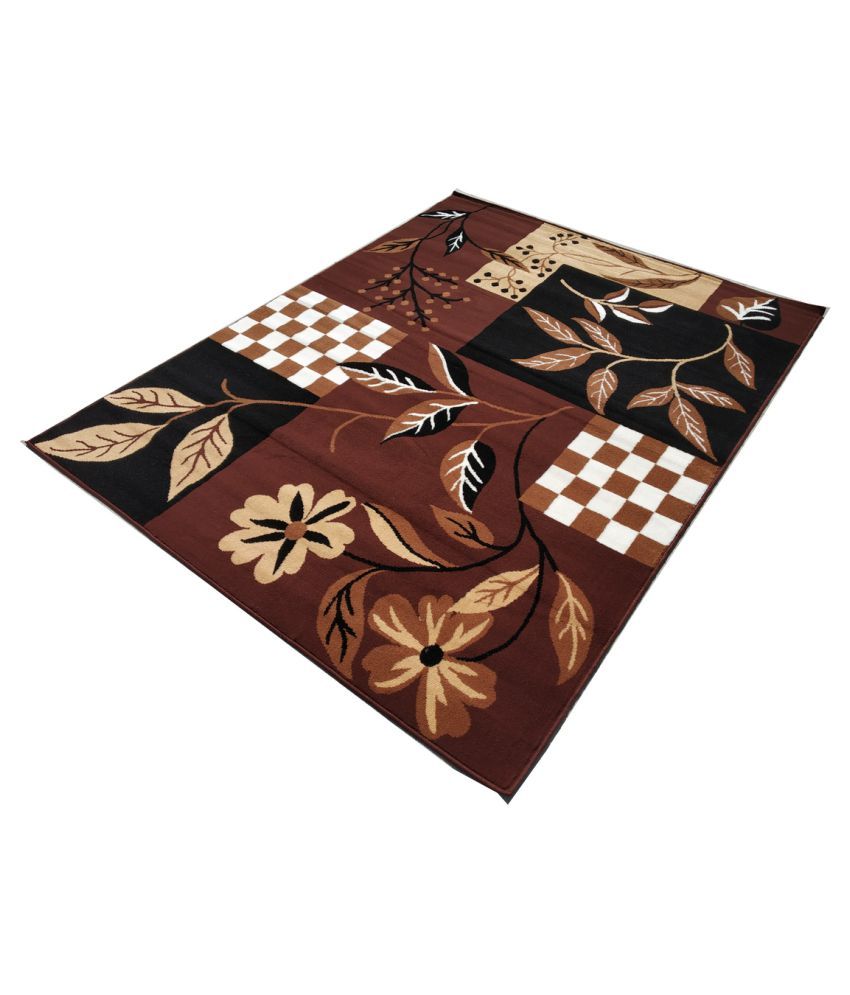 ASAD EMPORIUM RUGS Brown Polypropylene Carpet Floral 5x7 Ft Buy ASAD