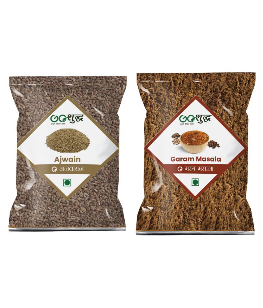 Goshudh Premium Quality Ajwain 100GM & Garam Masala 100GM 0.2 kg Pack