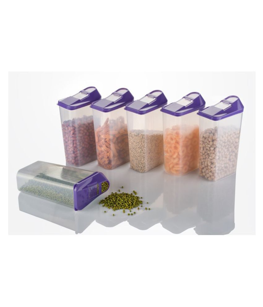     			Analog Kitchenware Easy Flow Polyproplene Dal Container Set of 6 1100 mL