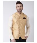 Hangup Khaki Polyester Blend Nehru Jacket