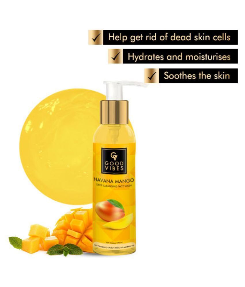 Good Vibes Deep Cleansing Face Wash Havana Mango (120 ml) Buy Good
