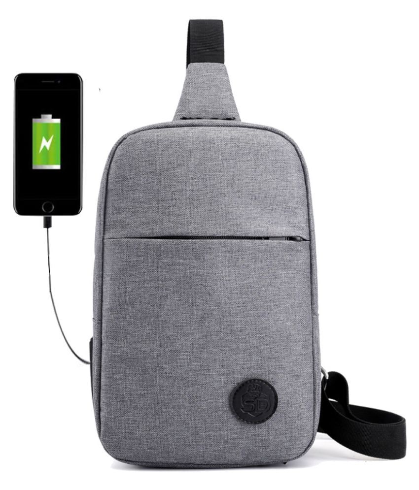 Inone Sling bag for boys Grey Canvas Casual Messenger Bag - Buy Inone ...