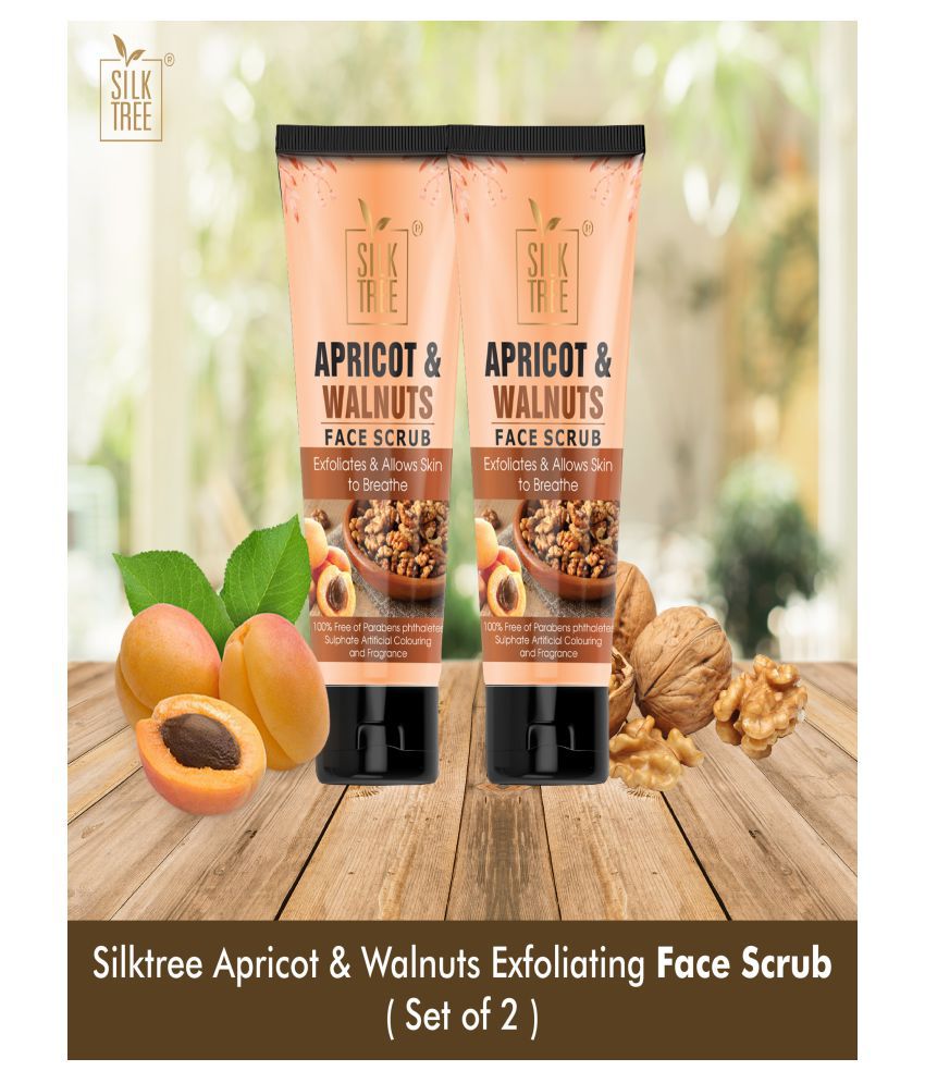 SILKTREE Apricot & Walnuts Face Scrub & Exfoliators 65 gm Pack of 2