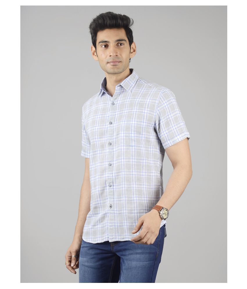 GreenFibre Linen Grey Shirt - Buy GreenFibre Linen Grey Shirt Online at ...