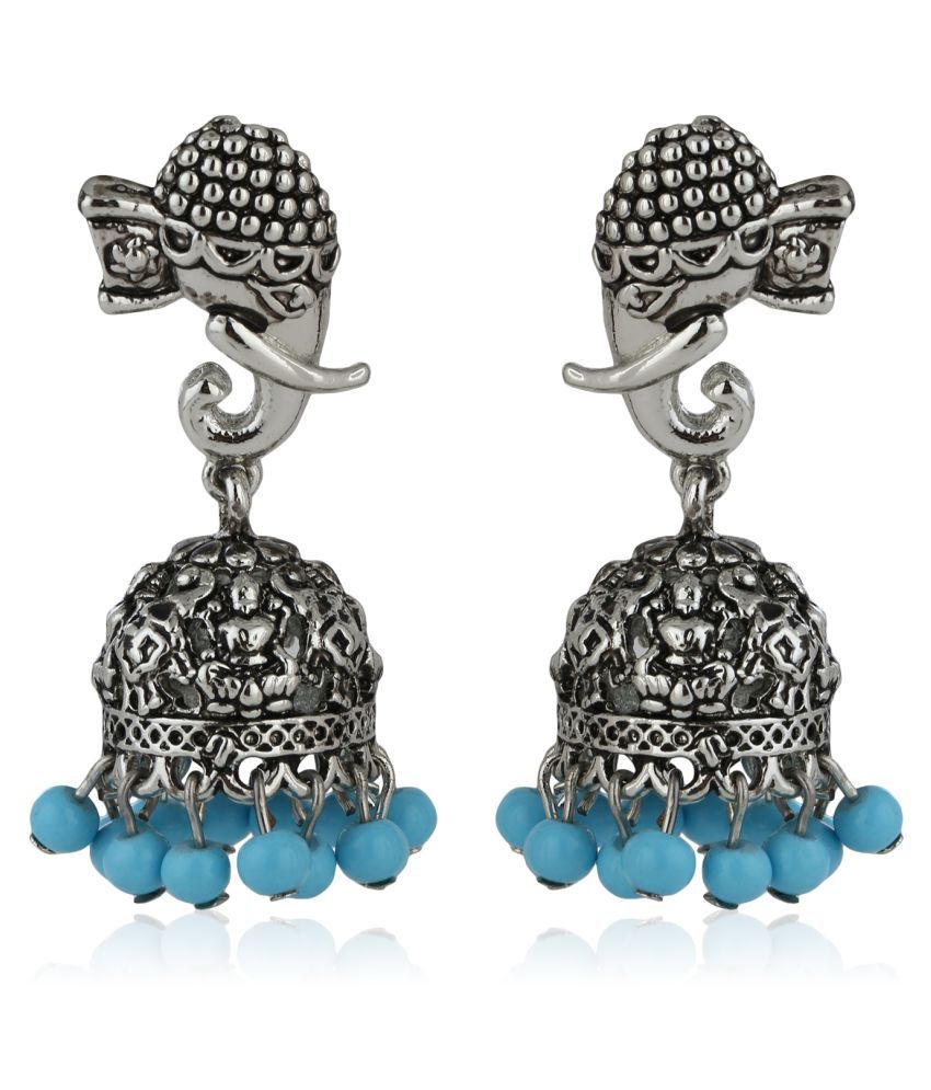 Estele Oxidized Silver Earrings Combo Set Buy Estele Oxidized Silver