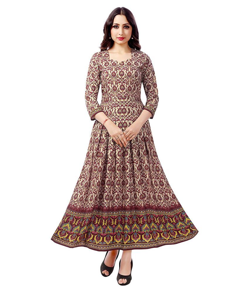 maroon ethnic gown