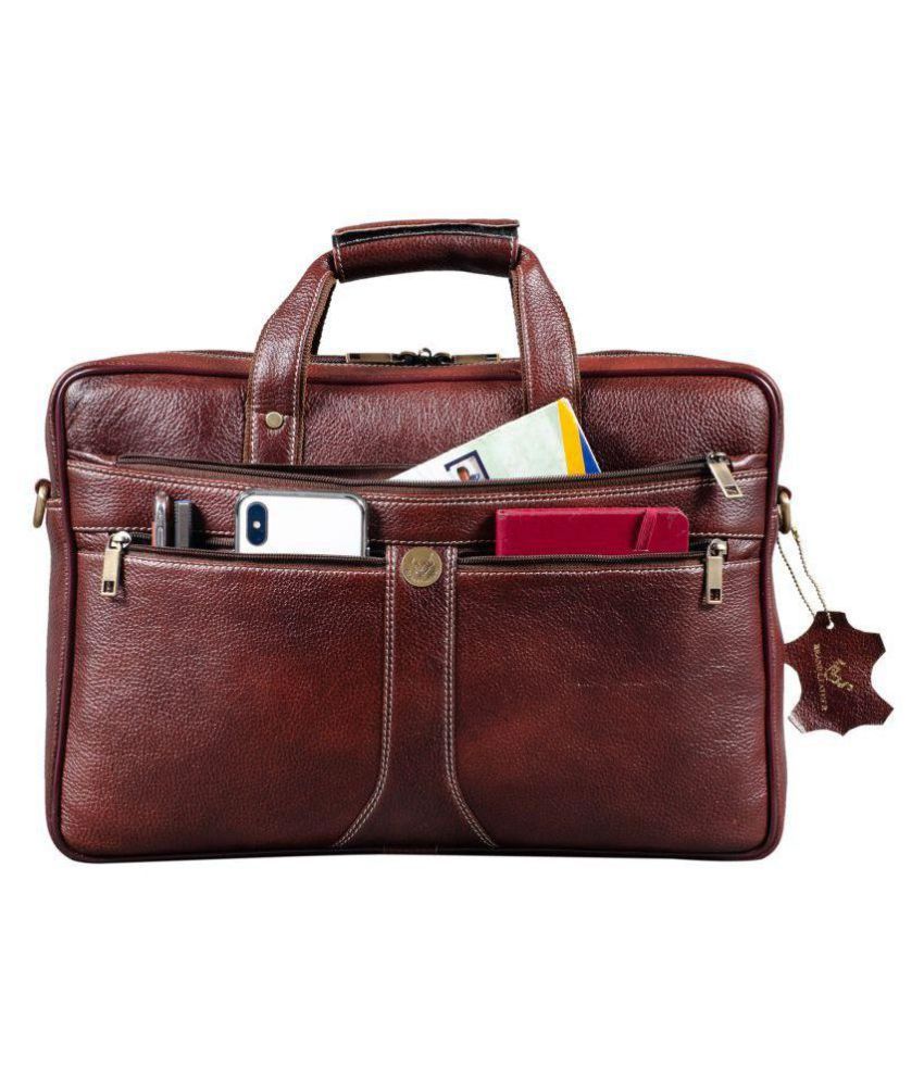 Brand Leather Brown Leather Office Bag - Buy Brand Leather Brown ...