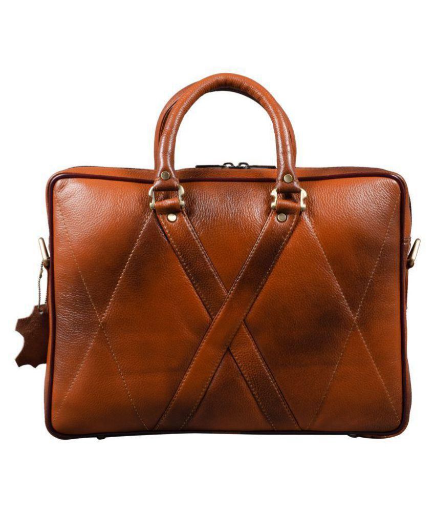 branded leather office bags