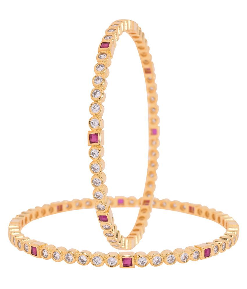 Ratnavali Jewels Jewels CZ Zirconia Gold Tone Diamond Bollywood Wedding