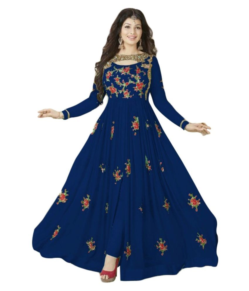 georgette material gown design