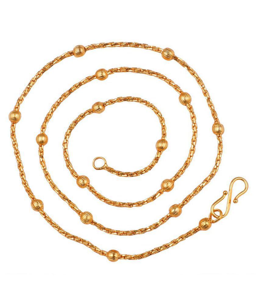 Dropin Gold Plated Neck Chain - 22 Inches| Mala Jewellery | Skin ...