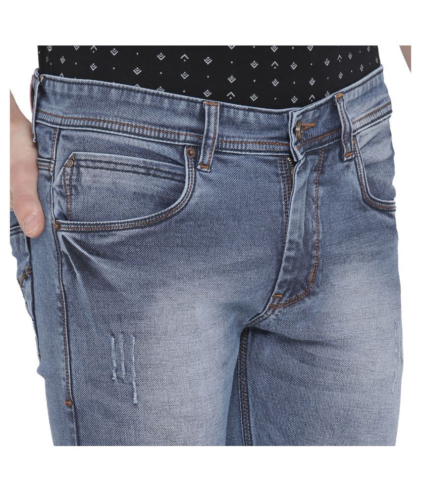 Duke - Blue Cotton Blend Slim Fit Men's Jeans ( Pack of 1 ) - Buy Duke ...