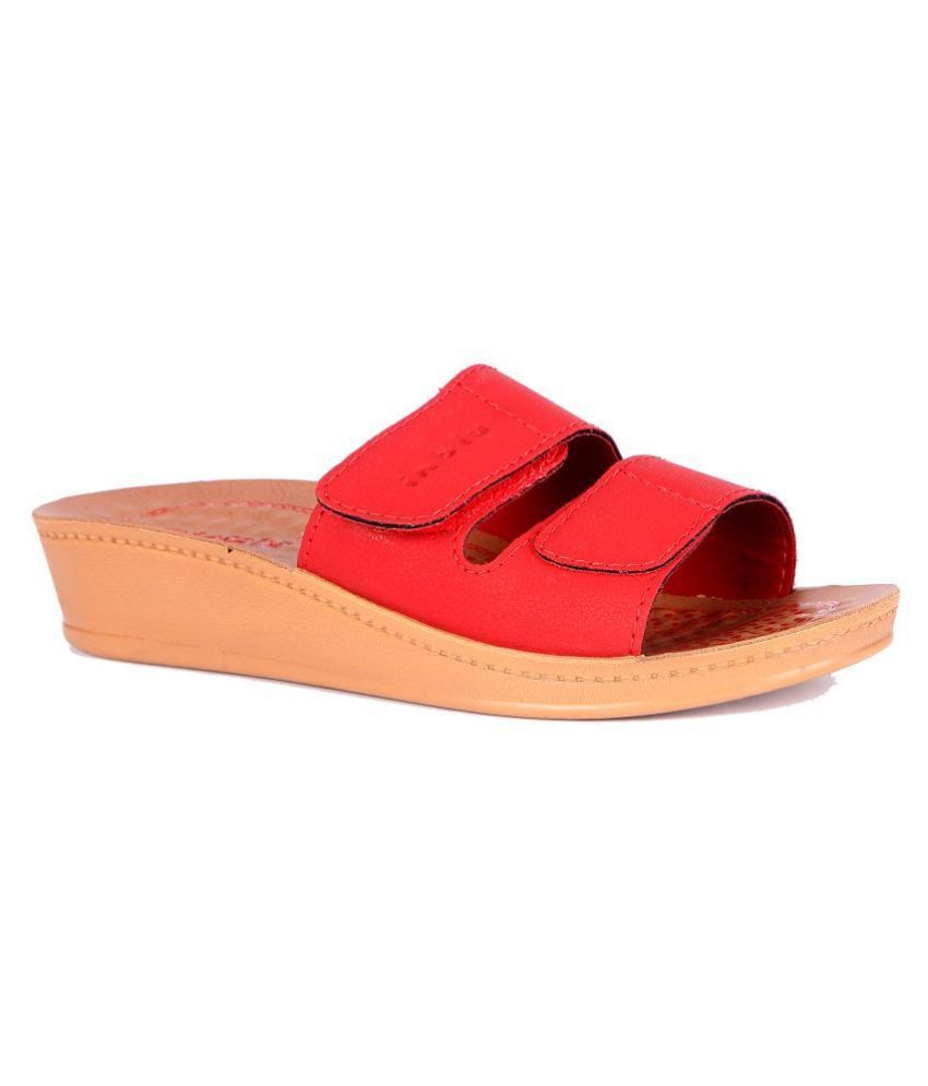     			Inblu - Red Women's Slip On Heels