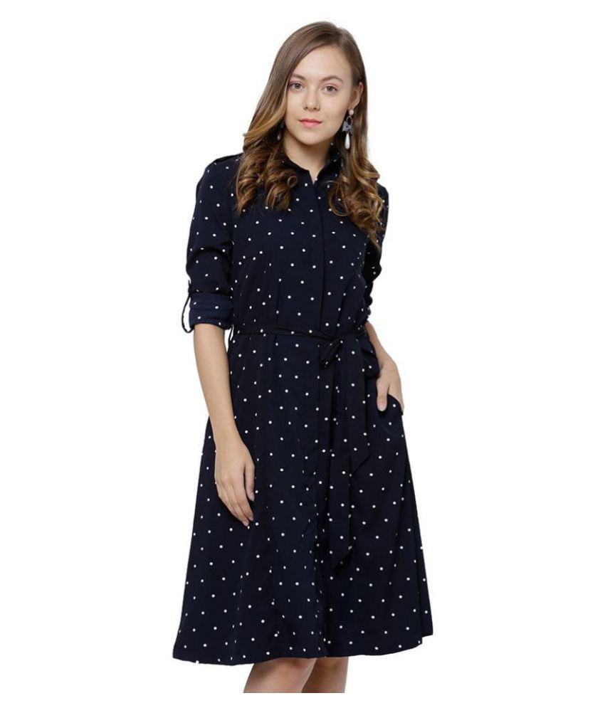 navy a line gown
