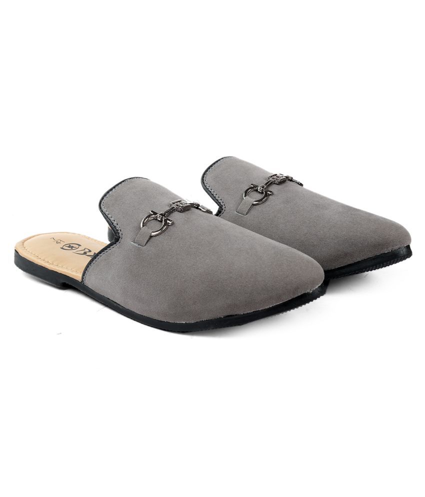     			YUVRATO BAXI Mules Gray Casual Shoes