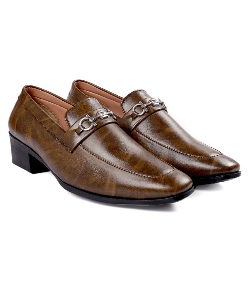     			YUVRATO BAXI Party Artificial Leather Brown Formal Shoes