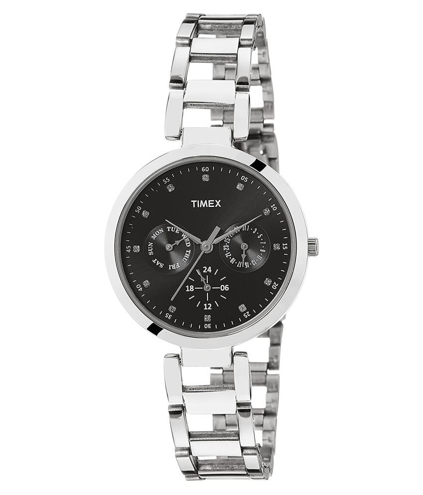 Timex E Class Analog Black Dial Women #039;s Watch TW000X205