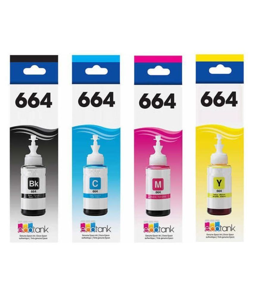 Refill na Multicolor Pack of 4 Ink bottle for Epson L100,l110,L200,L220