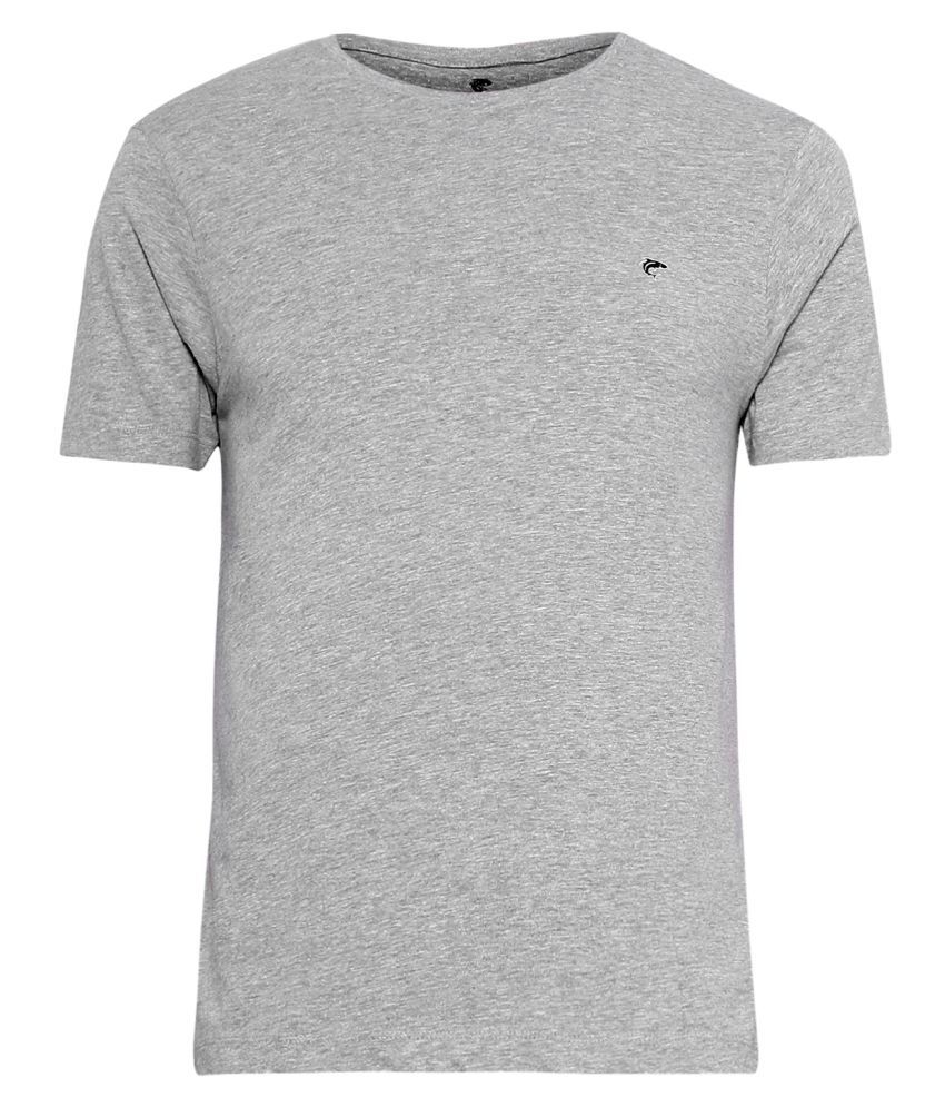 Ruggers Polyester Grey Solids T-Shirt - Buy Ruggers Polyester Grey ...