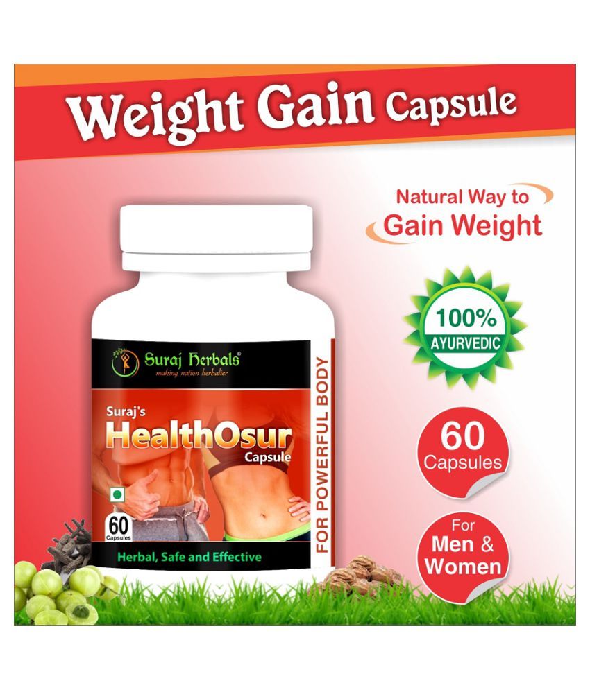 suraj herbals weight gain 60 no s weight gainer tablets