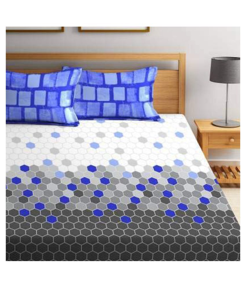 Stellar Bedsheet Cotton Double Bedsheet with 2 Pillow Covers Buy