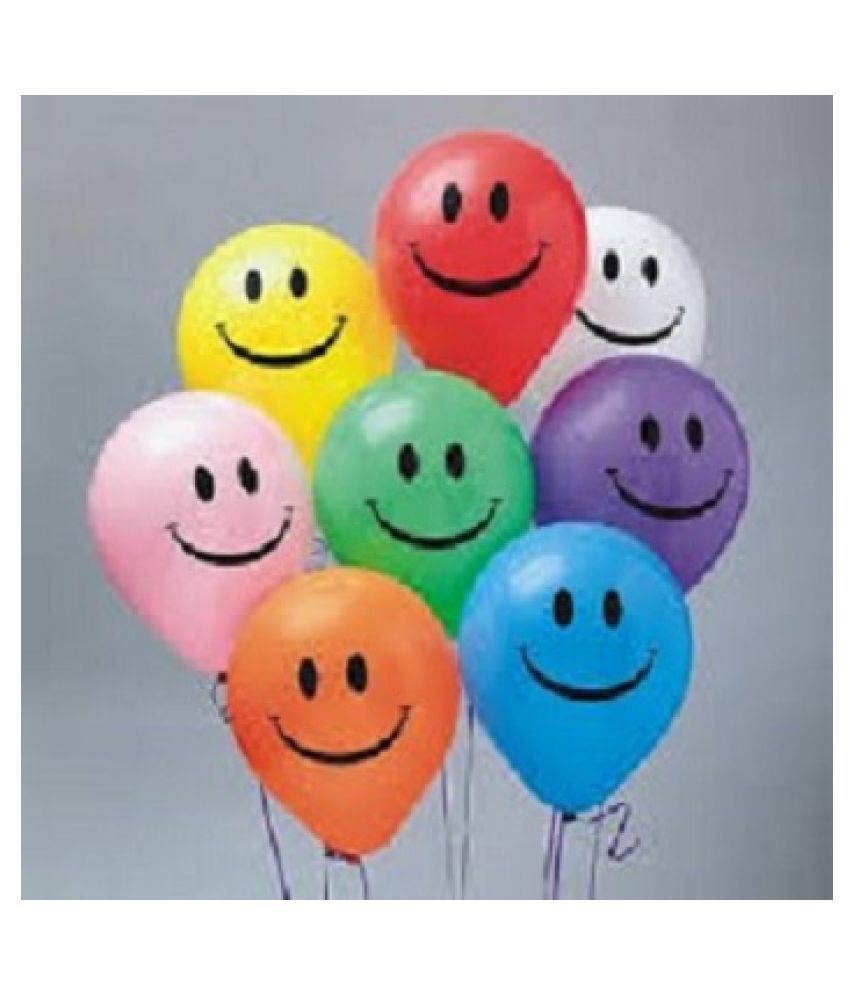     			GNGS Pack of 30 Coloured Smiley Faces Party Balloons