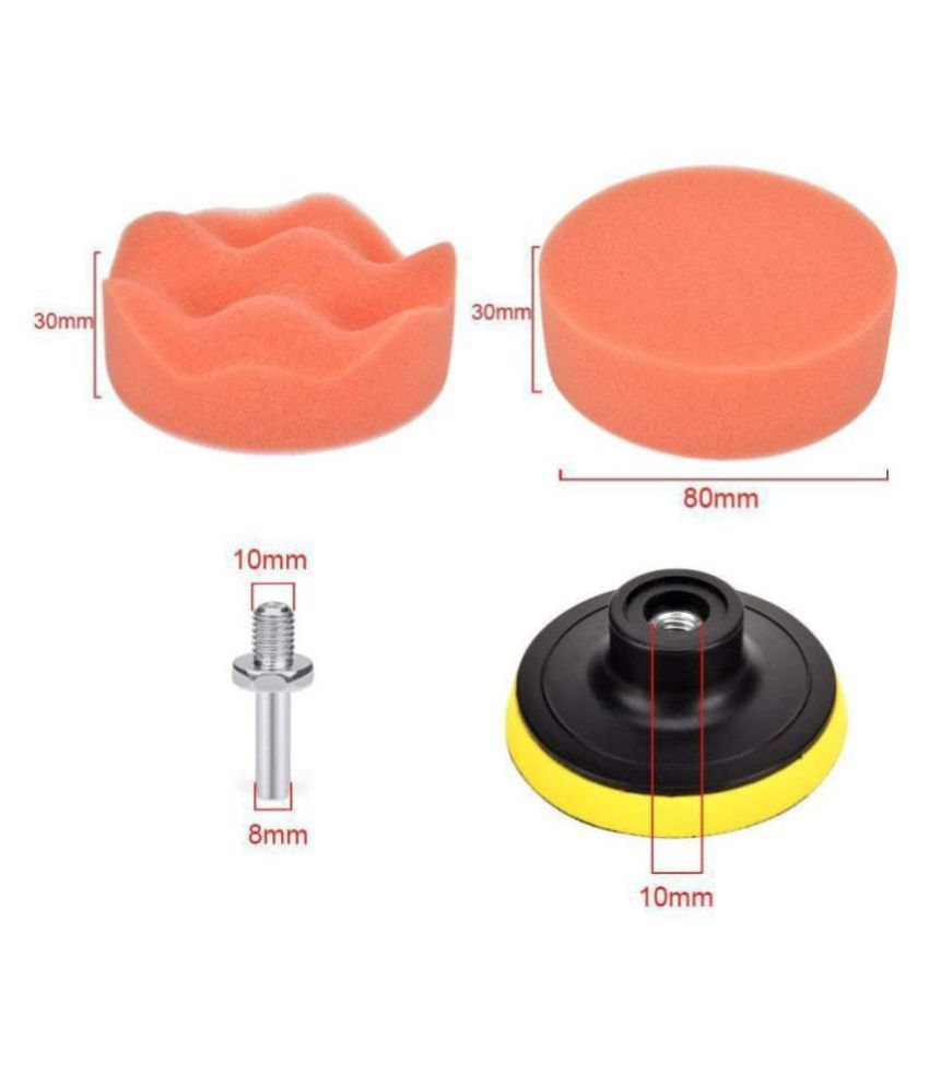 3inch Compound Drill Buffing Sponge Pads Kit for Car Sanding