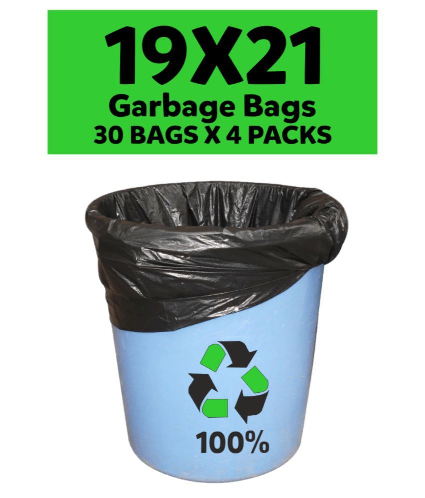 Savari - Medium 120 pcs Garbage Bags - 4 packs of 30 Pcs - 120 pcs ...