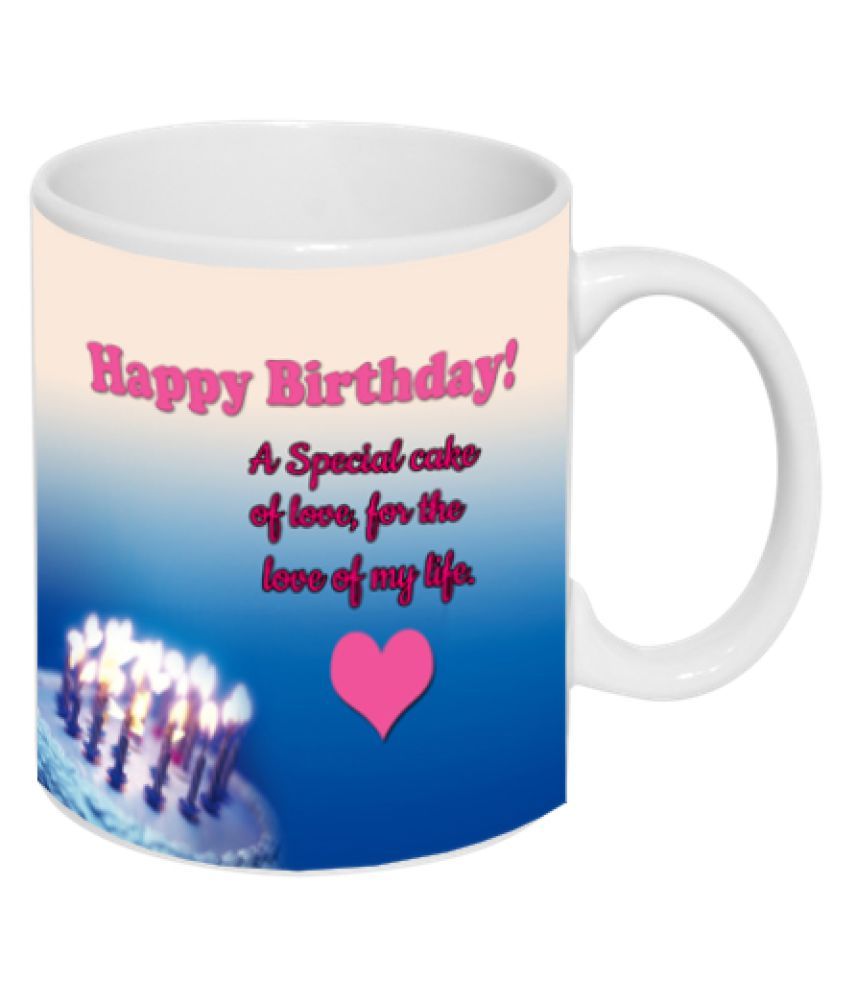 AMKK Presents Birthday Gift For Husband & Wife, Bhaiya & bhabhi Ceramic Gifting Mugs Multicolour