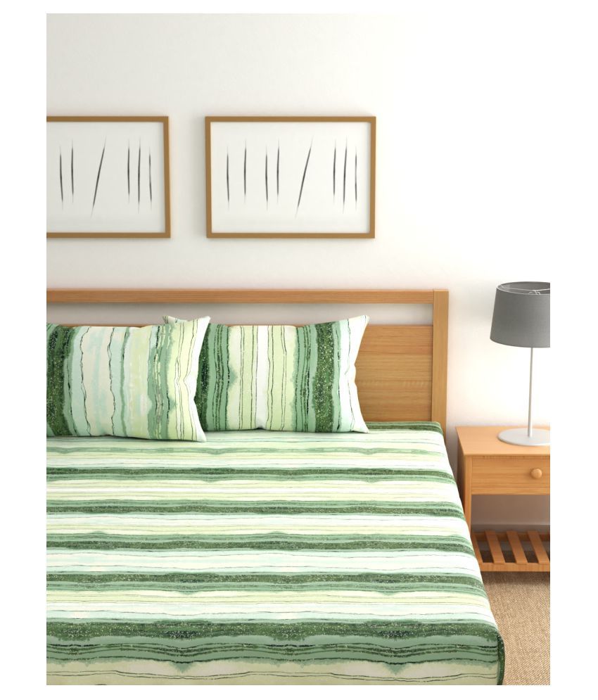 Raymond Home Cotton King Size Bed Sheet With 2 Pillow Covers Buy