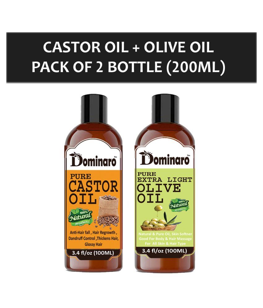 Dominaro Pure Castor Oil Extra Light Olive Oil 200 Ml Pack Of 2 Buy Dominaro Pure Castor Oil Extra Light Olive Oil 200 Ml Pack Of 2 At Best Prices In India Snapdeal