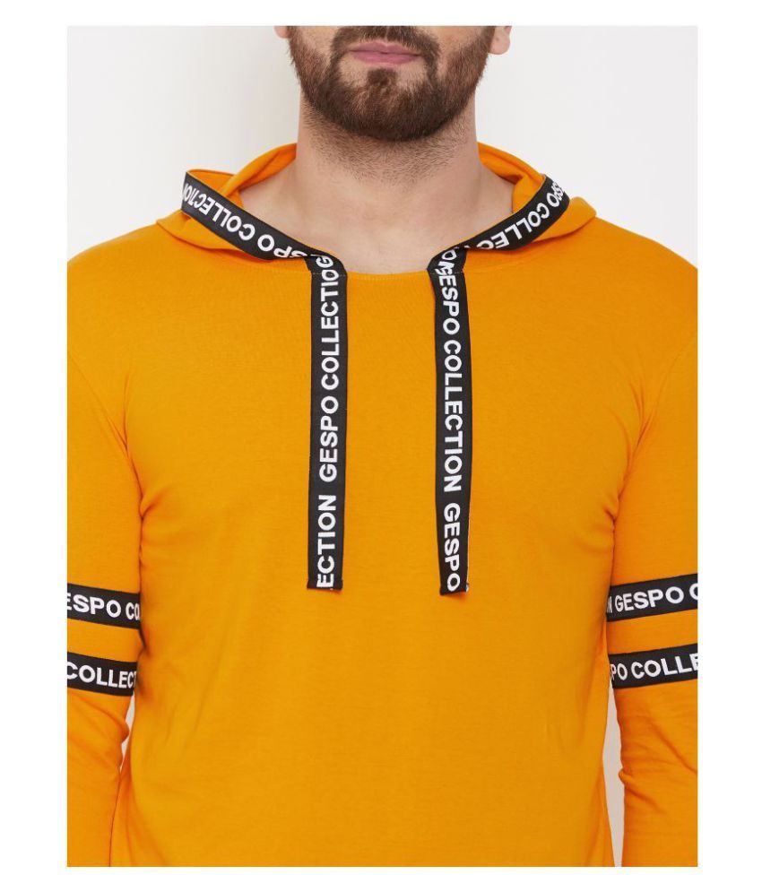 GESPO 100 Percent Cotton Yellow Solids T-Shirt - Buy GESPO 100 Percent Cotton Yellow Solids T 