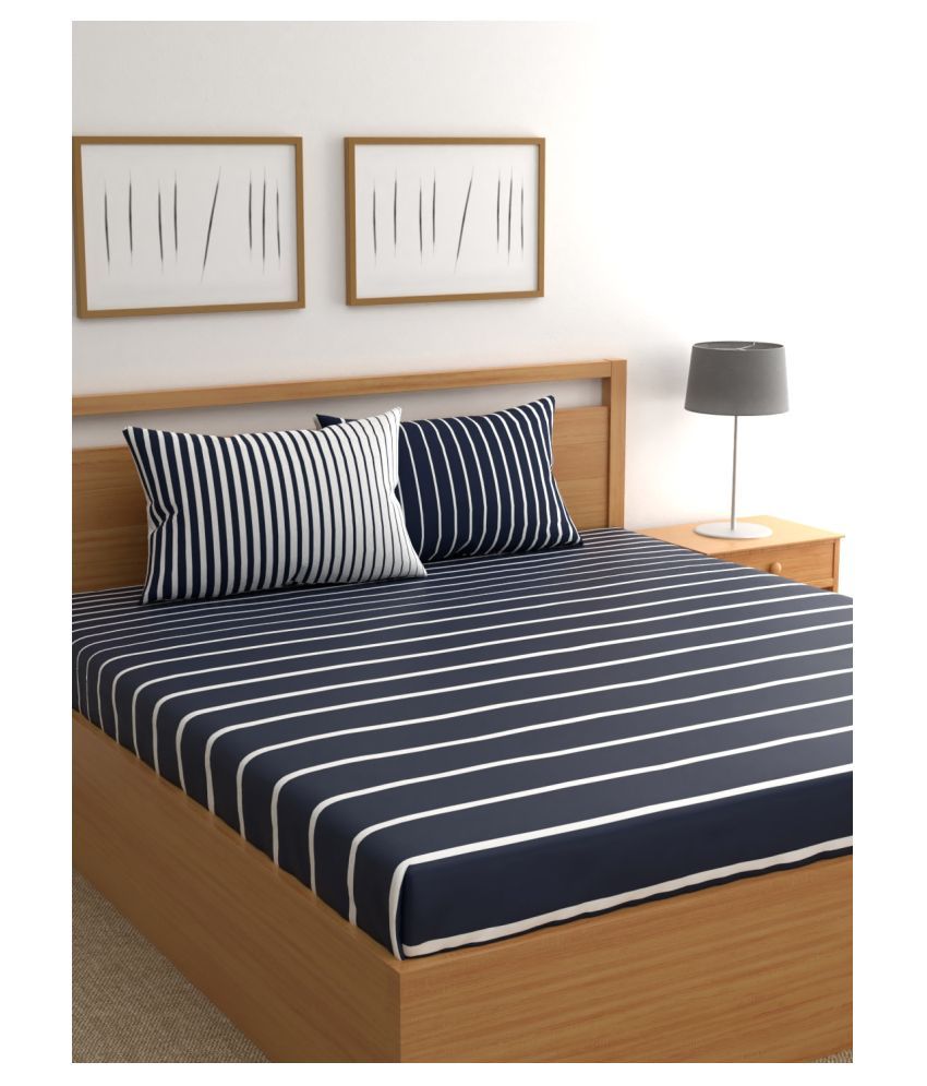 Raymond Home Cotton King Size Bed Sheet With 2 Pillow Covers Buy