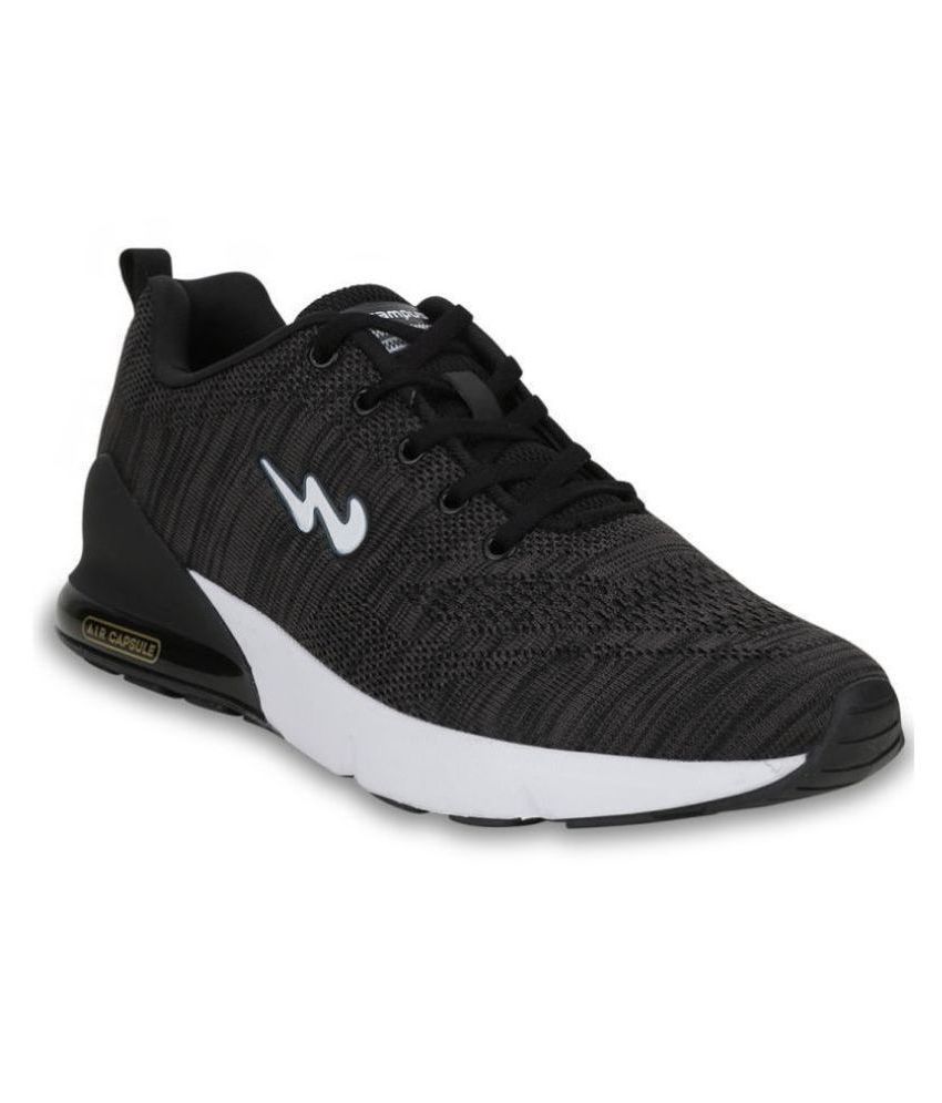     			Campus REMO Black  Men's Sports Running Shoes