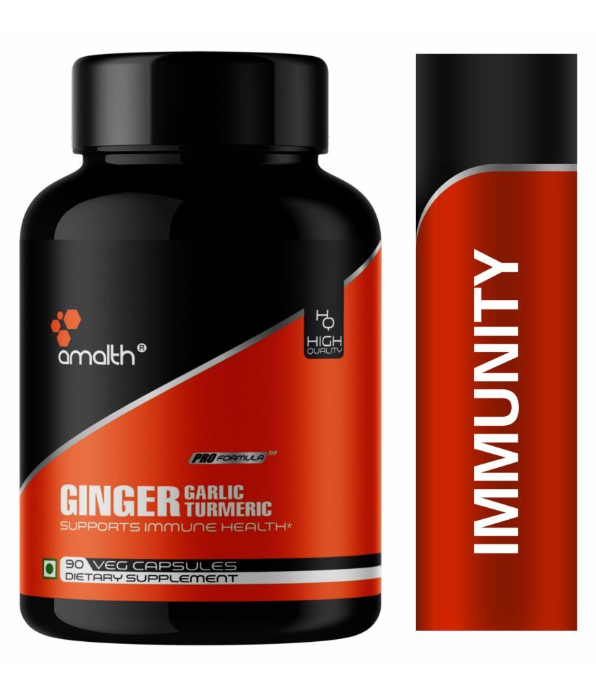 Amalth Ginger Garlic Turmeric Extract Immunity Booster Capsule 1000 mg