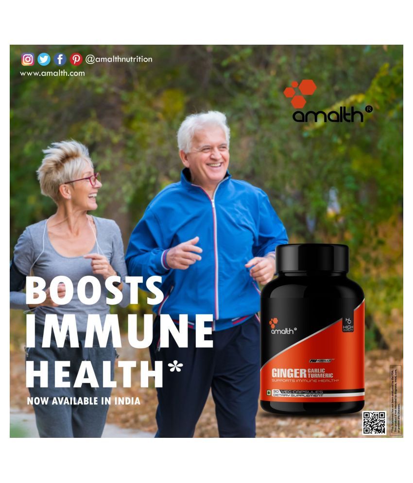 Amalth Ginger Garlic Turmeric Extract Immunity Booster Capsule 1000 mg