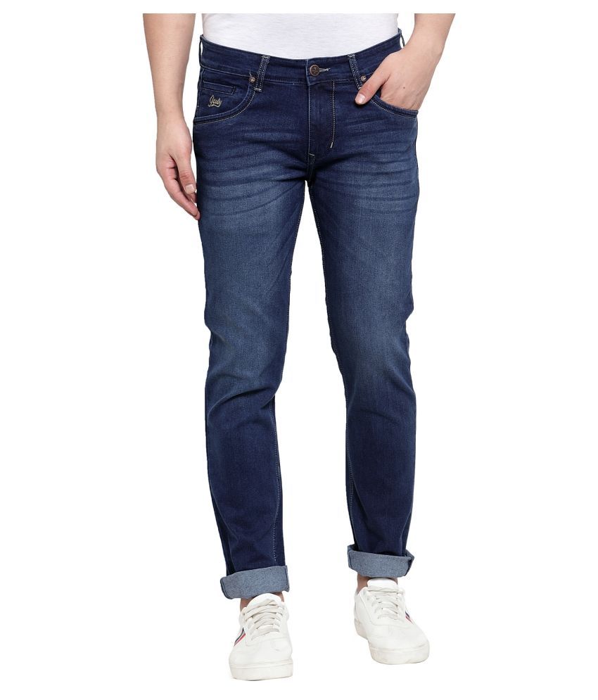 Cantabil Blue Slim Jeans - Buy Cantabil Blue Slim Jeans Online at Best ...