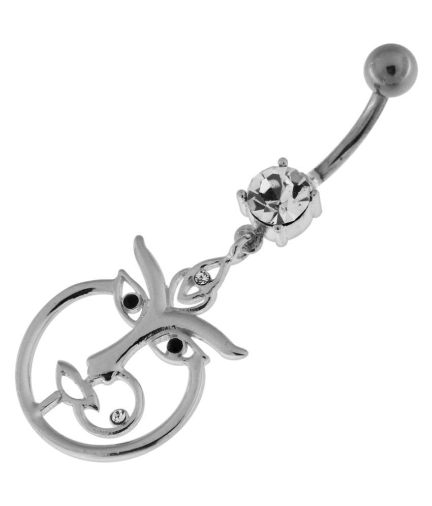 Navel Piercing Belly Ring 1.6mm (14G), 10mm Long Surgical Steel