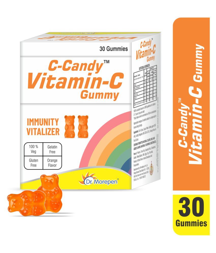 Dr. Morepen C-Candy Vitamin C Supplement 30 gm Orange Vitamins Gummy ...