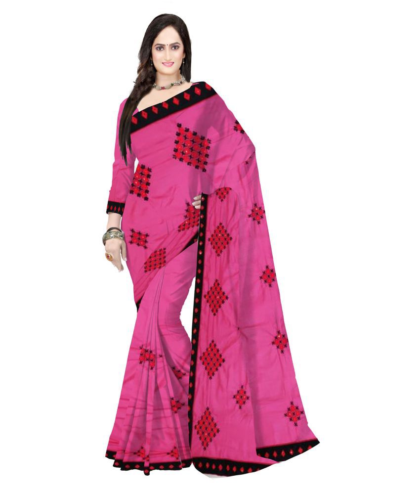 Rooptara Pink Silk Saree