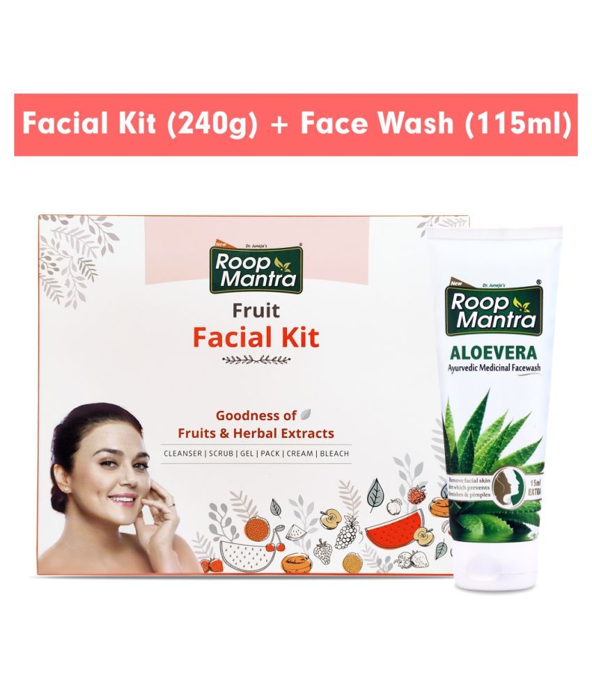 Roop Mantra Aloe vera Face wash 115ml + Fruit Facial Kit 240 g