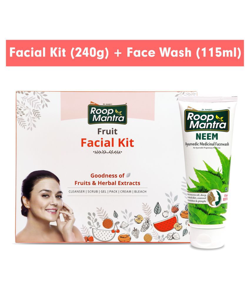 Roop Mantra Neem Face wash 115ml + Fruit Facial Kit 240 g