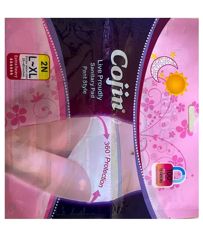 Cojin Ultra-Thin Disposable Period Panties (L-XL), 360° Protection for  Super Heavy Flow, 100% leakproof, No Rashes & Discomfort, All-Day  Protection, Ultra-Absorbent Core