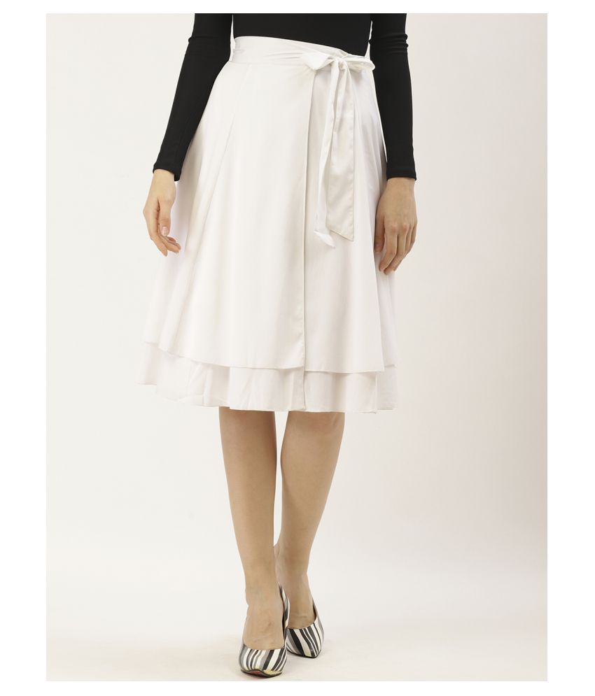 white wrap skirt womens