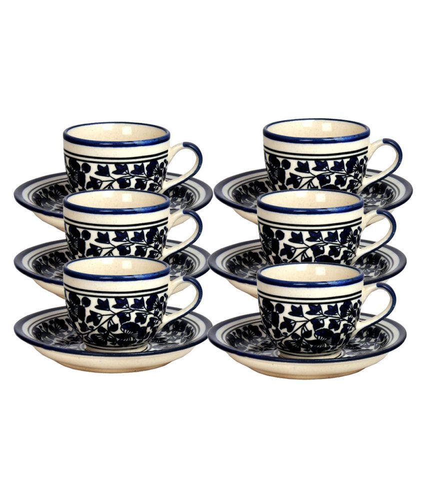 Craftghar Ceramic Tea Set Tea Set 9 Pcs ml Buy Online at Best Price in
