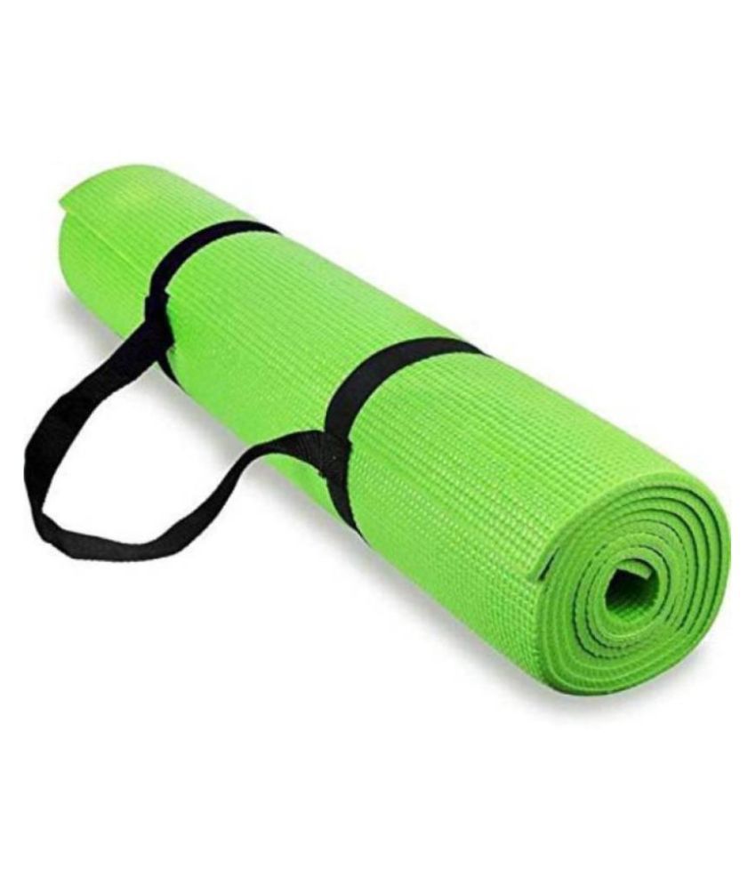 Yoga and exercise mat of 4mm Parrot Green Yoga Mat with Yoga Mat Carry