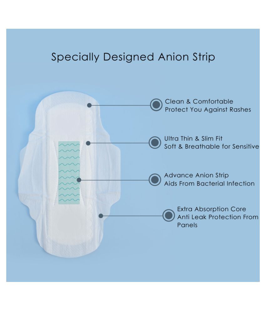 SILFYME ORGANIC SANITARY PADS 12 Pc's [4 R + 4 L + 4 XL] NATURAL