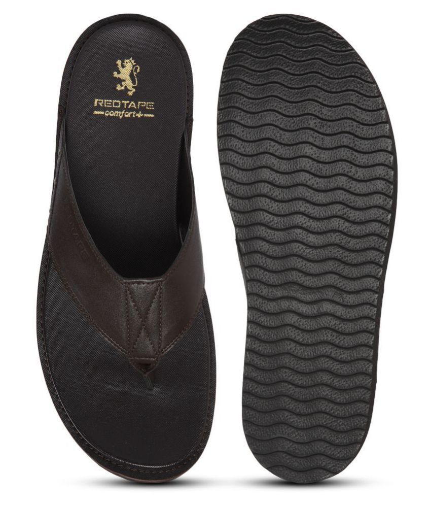 red tape dark grey flip flops