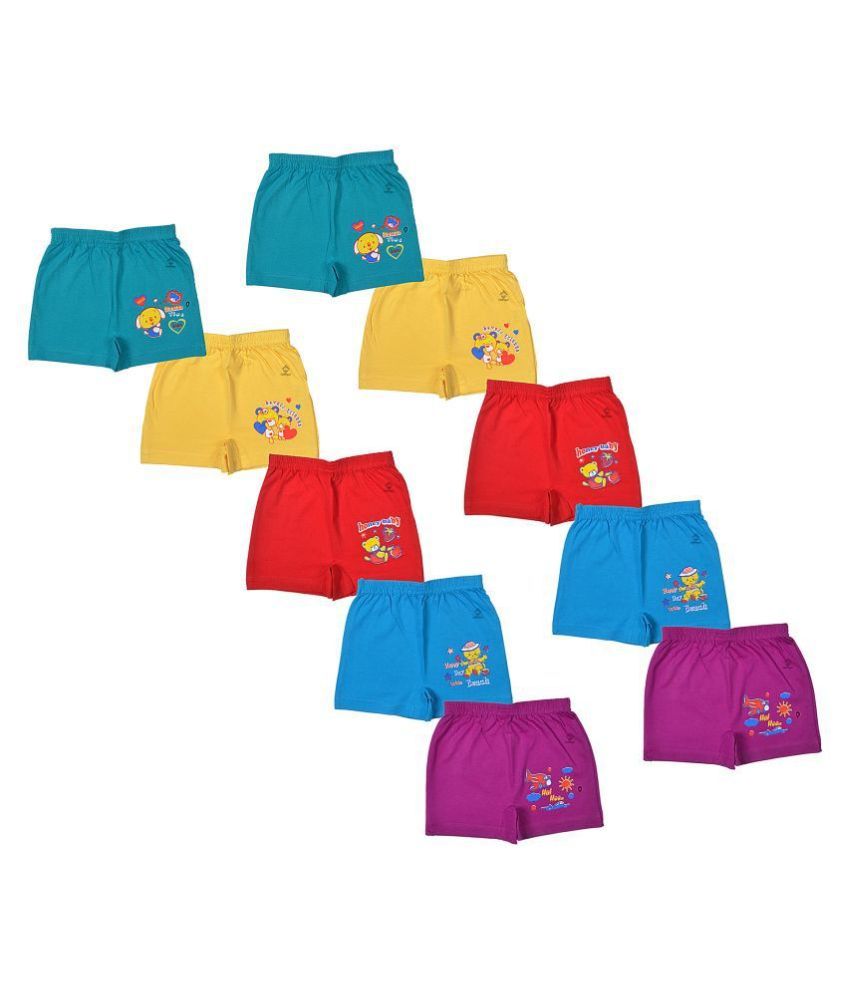     			Sathiyas Pack of 10 Unisex for Baby 100% Cotton Panties ( Multi )